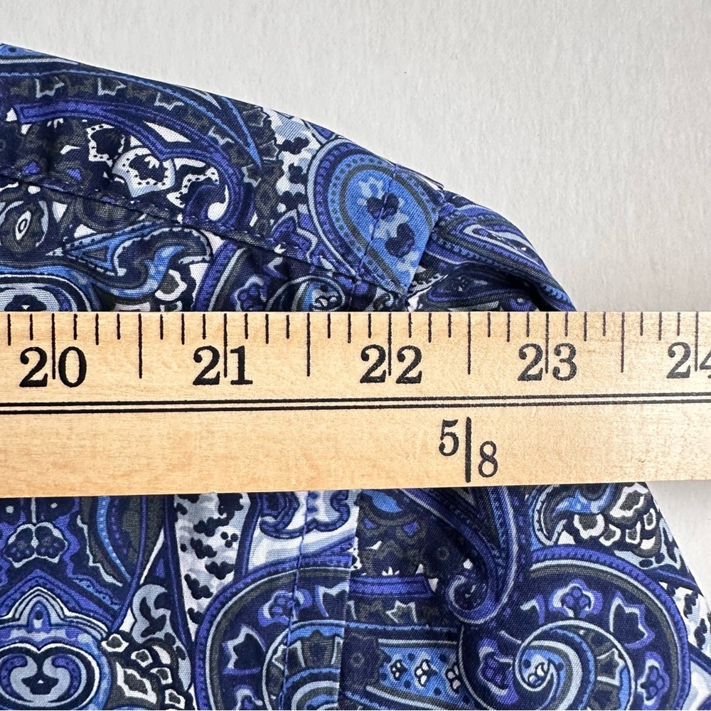 George Strait Wrangler Mens Paisley Long Sleeve Shirt XXL Stretch Rodeo Western - Picture 4 of 7